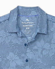 Big &amp; Tall Costa Wave Twilight Canopy IslandZone Camp Shirt - Dark Azzurro
