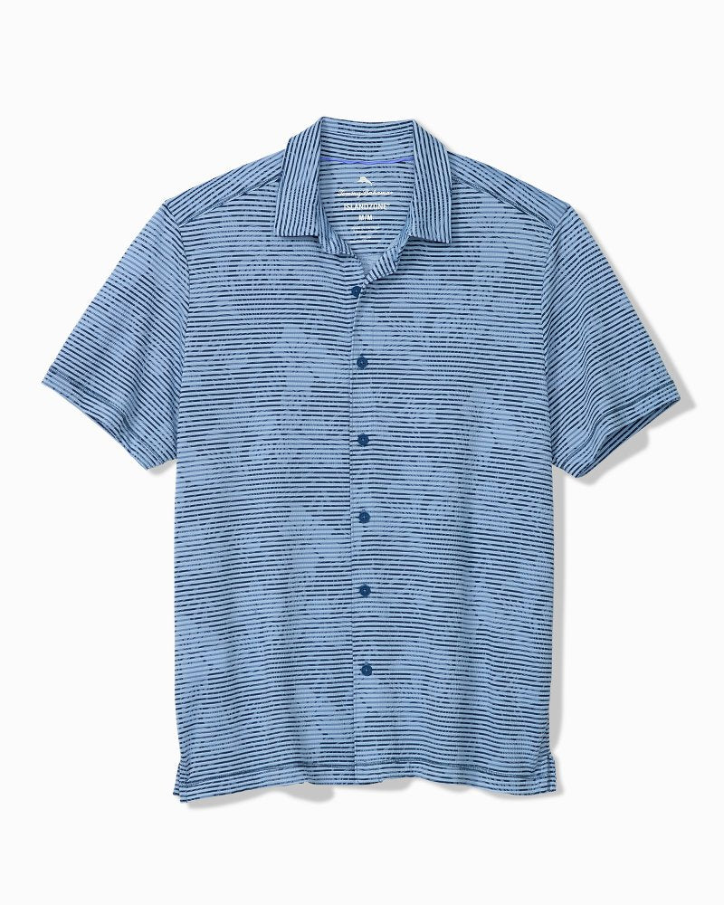 Big &amp; Tall Costa Wave Twilight Canopy IslandZone Camp Shirt - Dark Azzurro
