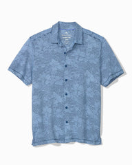 Big &amp; Tall Costa Wave Twilight Canopy IslandZone Camp Shirt - Dark Azzurro
