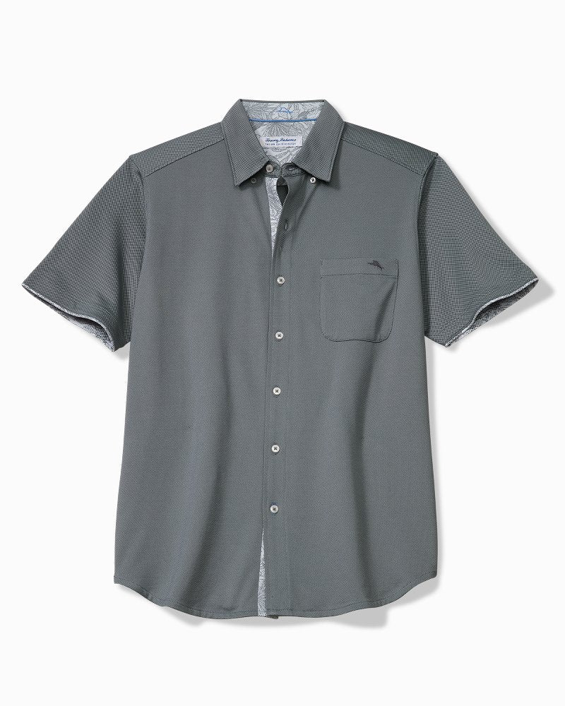Big &amp; Tall San Lucio Villa Evora Five O'Clock Stretch Knit Shirt - Turbulence