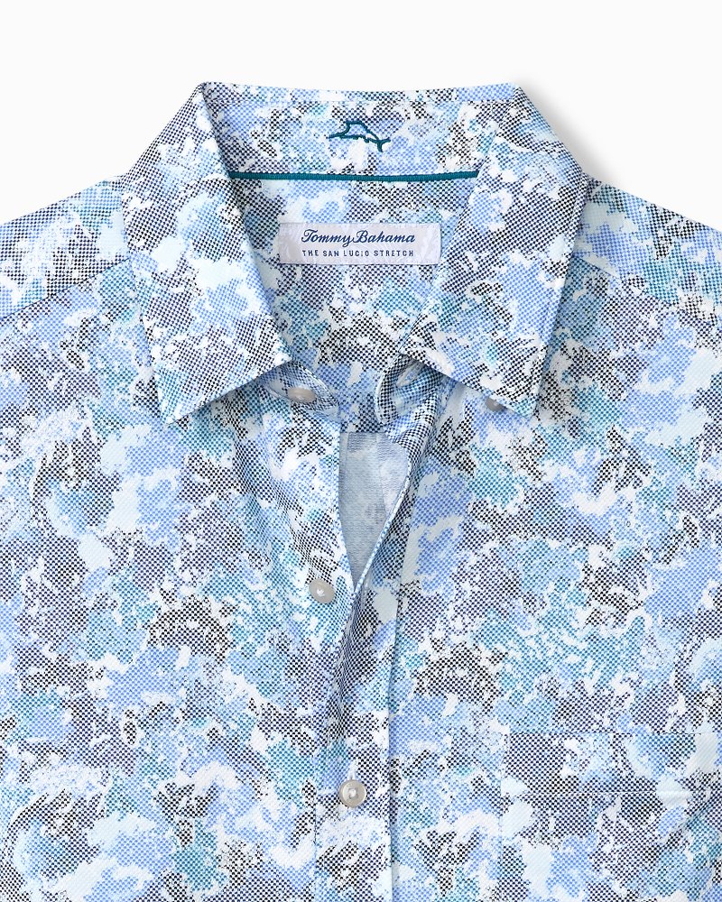 Big &amp; Tall San Lucio Valega Stretch Knit Shirt - Coastline