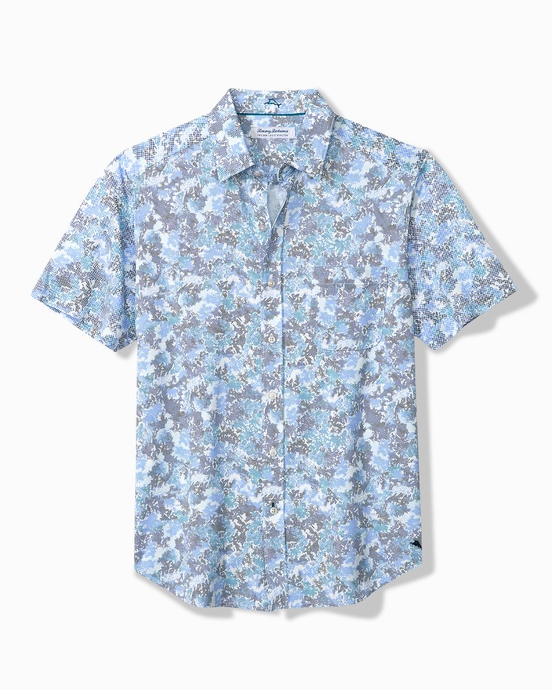 Big &amp; Tall San Lucio Valega Stretch Knit Shirt - Coastline