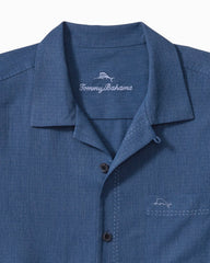 Big &amp; Tall Coastal Breeze Check IslandZone Camp Shirt - Dockside Blue