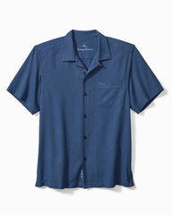 Big &amp; Tall Coastal Breeze Check IslandZone Camp Shirt - Dockside Blue