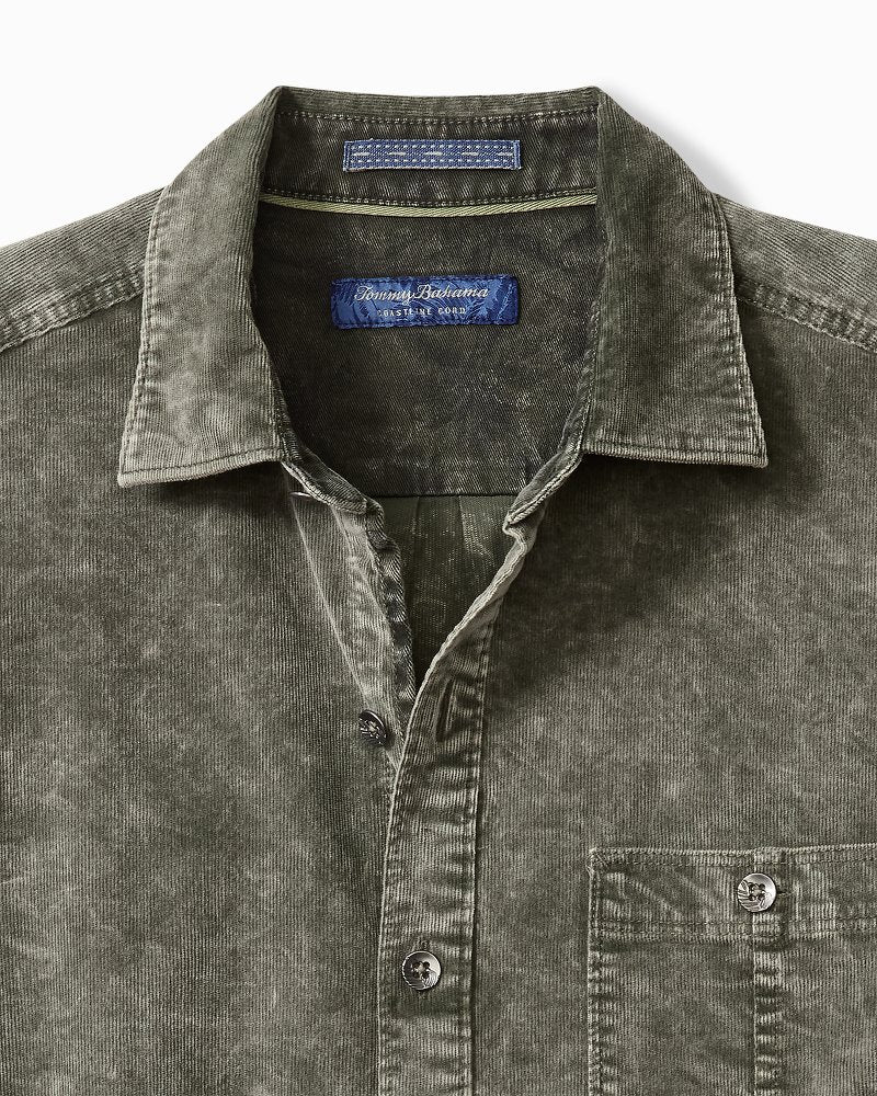 Big &amp; Tall Coastline Cord Stretch Sun Fade Shirt - Noble