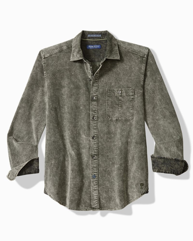 Big &amp; Tall Coastline Cord Stretch Sun Fade Shirt - Noble