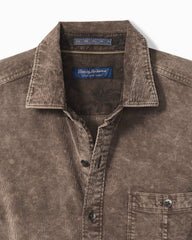 Big &amp; Tall Coastline Cord Stretch Sun Fade Shirt - Brownstone