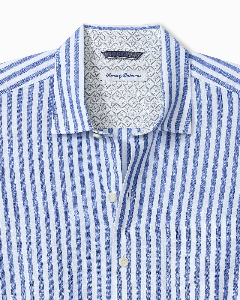 Big &amp; Tall Cabana Breezer Linen Long-Sleeve Shirt - Coastline