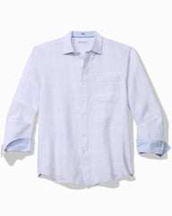 Big &amp; Tall Paradisio Plaid Linen Long-Sleeve Shirt - Classic Lavender