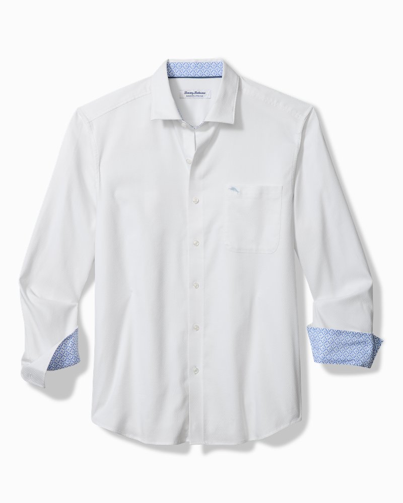 Big &amp; Tall Sarasota Stretch Ventura Coast IslandZone Shirt - White