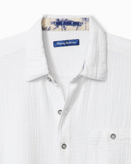 Big &amp; Tall Beachside Cotton Cruiser Shirt - White