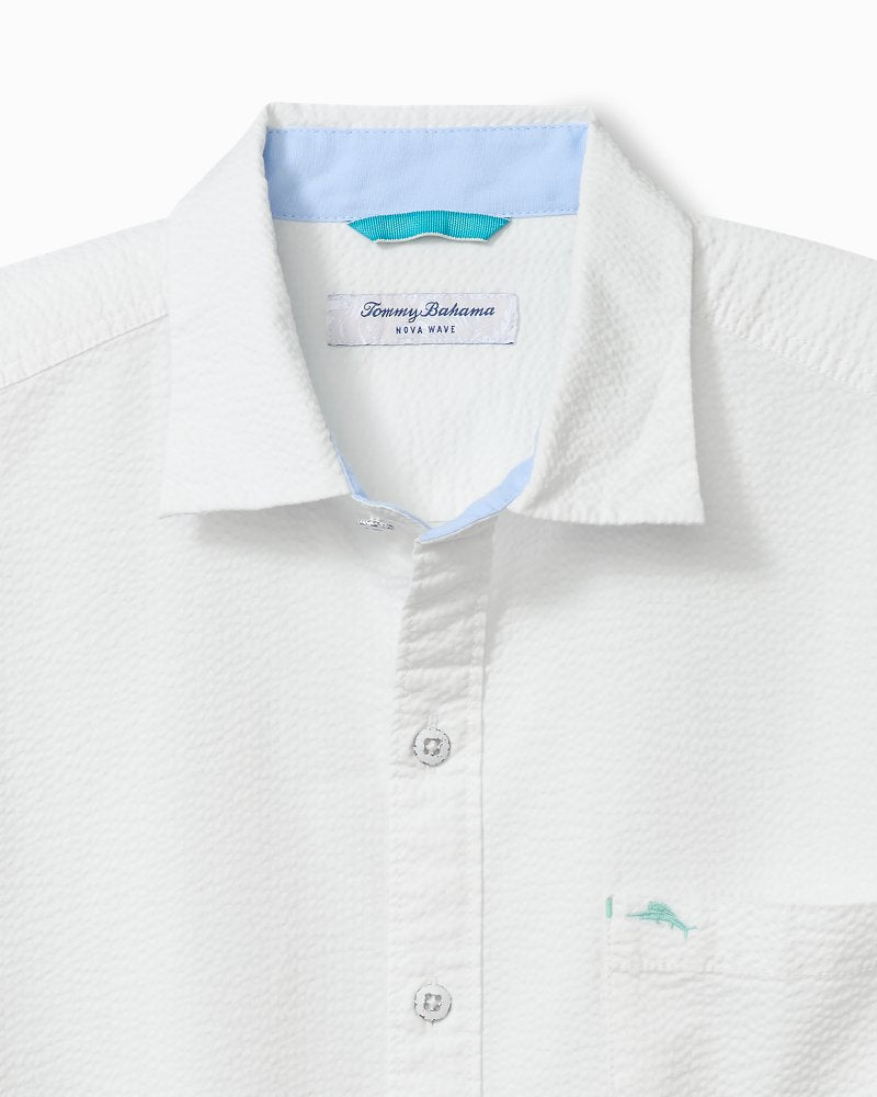 Big &amp; Tall Nova Wave Cotton-Blend Long-Sleeve Shirt - White