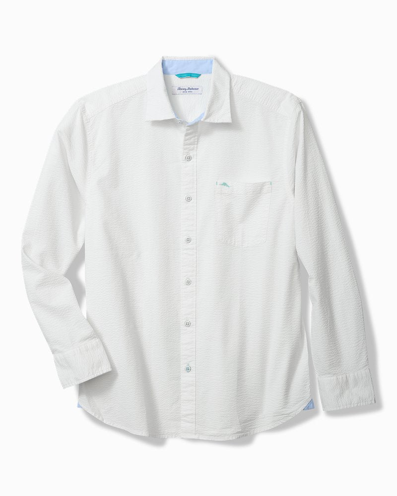 Big &amp; Tall Nova Wave Cotton-Blend Long-Sleeve Shirt - White