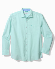 Big &amp; Tall Nova Wave Cotton-Blend Long-Sleeve Shirt - Aquarius