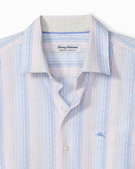 Big &amp; Tall Sarasota Stretch Villa Stripe IslandZone Shirt - Dew Drop