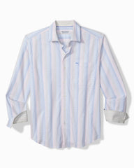 Big &amp; Tall Sarasota Stretch Villa Stripe IslandZone Shirt - Dew Drop