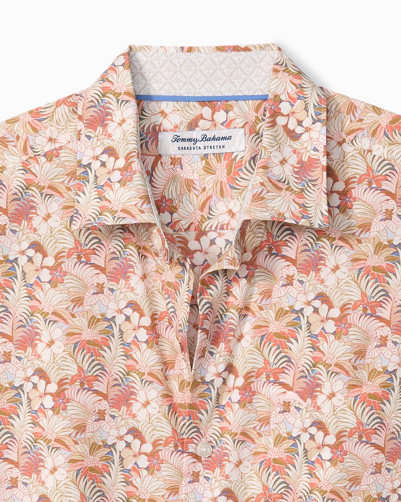 Big &amp; Tall Sarasota Stretch Breeze Blooms IslandZone Shirt - Dew Drop