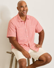 Big &amp; Tall Bahama Coast Tropic Geoscape IslandZone Shirt - Light Havana