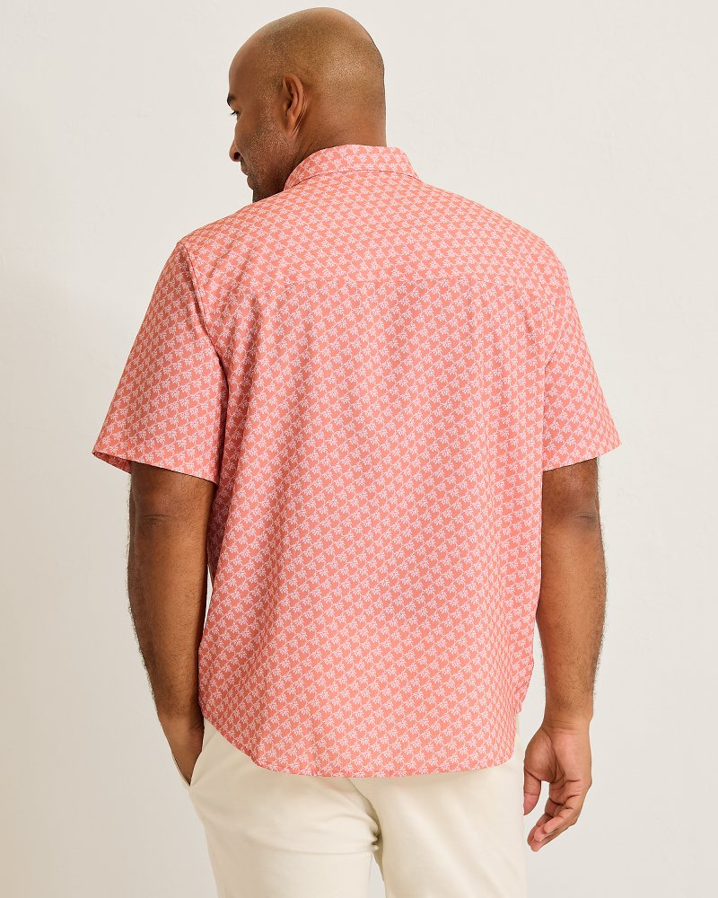 Big &amp; Tall Bahama Coast Tropic Geoscape IslandZone Shirt - Light Havana