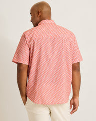 Big &amp; Tall Bahama Coast Tropic Geoscape IslandZone Shirt - Light Havana