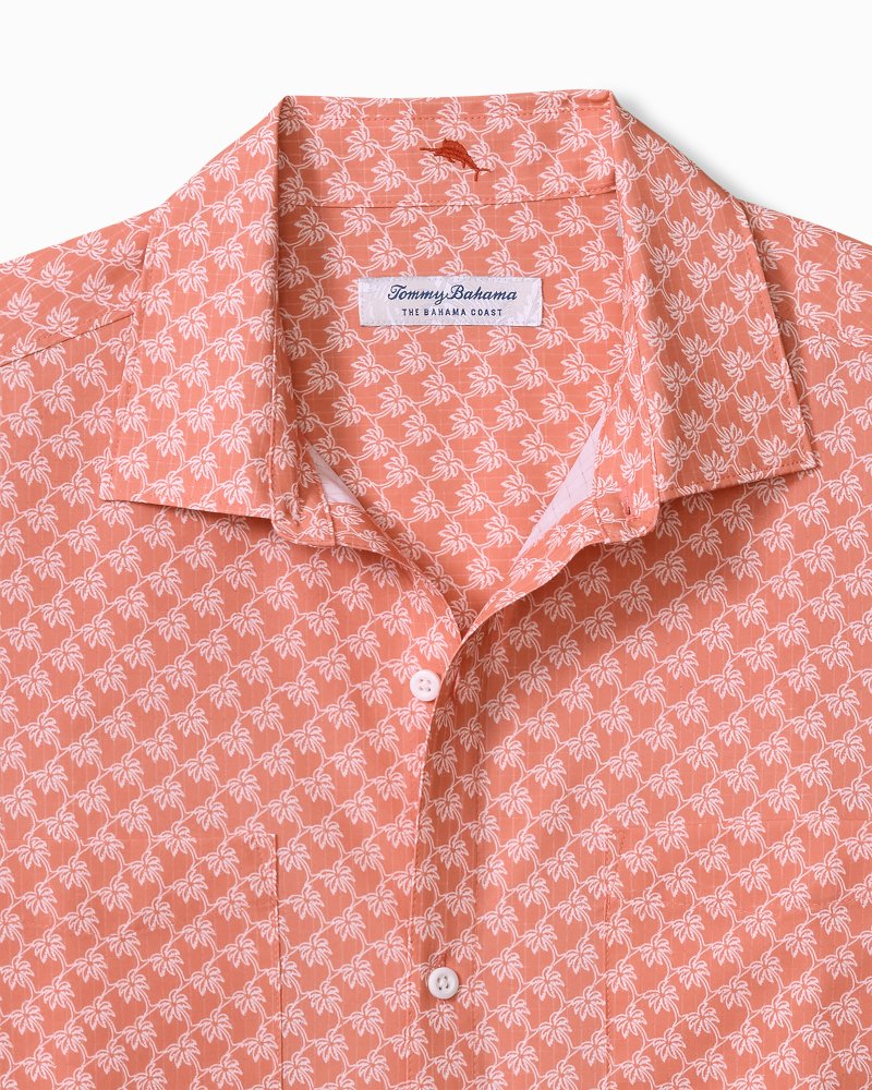 Big &amp; Tall Bahama Coast Tropic Geoscape IslandZone Shirt - Light Havana