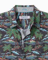 Big &amp; Tall Coastal Ease Isle Be There IslandZone Camp Shirt - Stone Brown