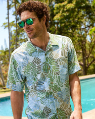 Big &amp; Tall Coastal Ease Jade Jungle IslandZone Camp Shirt - Solitude