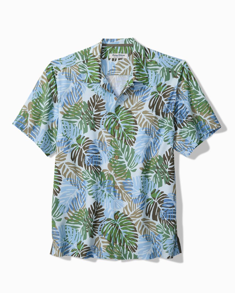 Big &amp; Tall Coastal Ease Jade Jungle IslandZone Camp Shirt - Solitude
