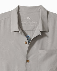 Big &amp; Tall Anchor Management Silk Camp Shirt - Ultimate Gray