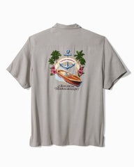 Big &amp; Tall Anchor Management Silk Camp Shirt - Ultimate Gray
