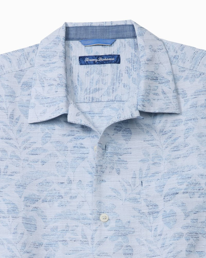 Big &amp; Tall Torres Gardens Cotton-Blend Camp Shirt - Deep Space