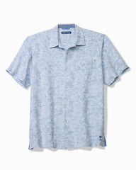 Big &amp; Tall Torres Gardens Cotton-Blend Camp Shirt - Deep Space