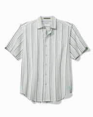 Big &amp; Tall Nova Wave Aloha Stripe Cotton-Blend Shirt - Dusty Sage