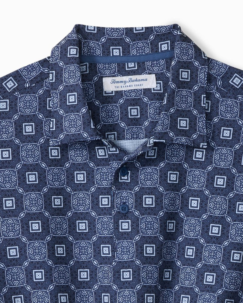 Big &amp; Tall Bahama Coast Barcelo Tiles IslandZone Polo - Eclipse