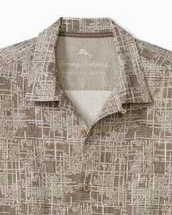 Big &amp; Tall Bamboo Weave Silk Camp Shirts - Chinchilla