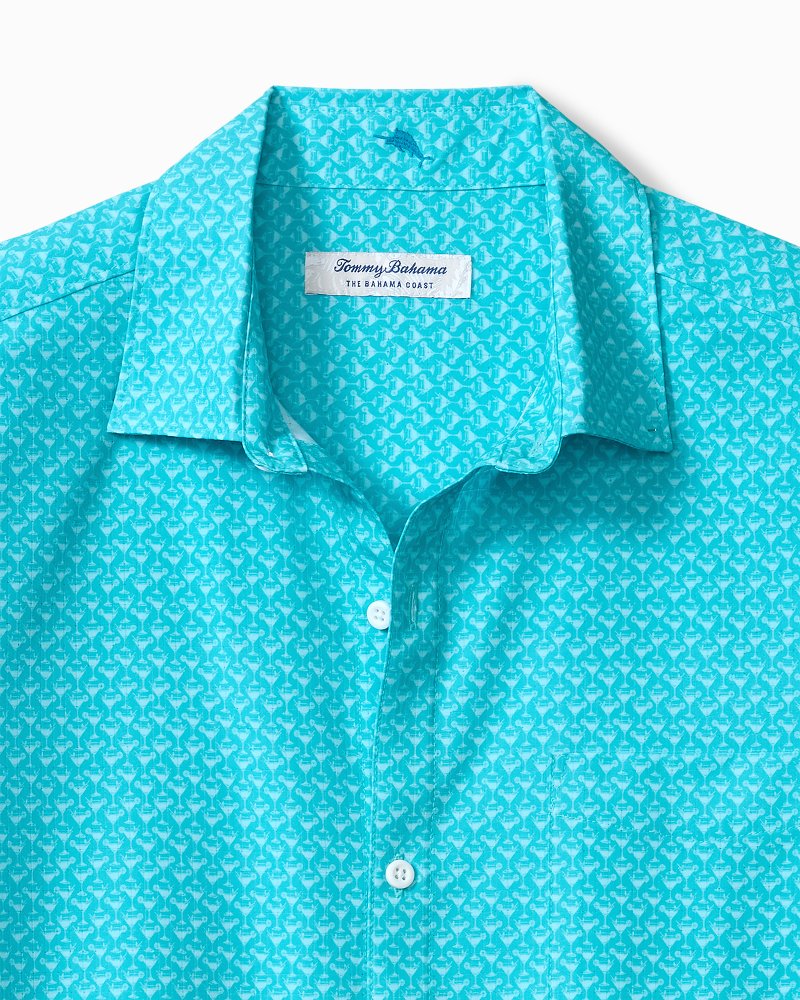 Big &amp; Tall Bahama Coast Teeny Martini IslandZone Shirt - Light Island Breeze
