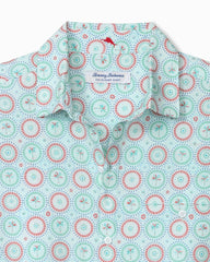Big &amp; Tall Bahama Coast Retro Palms IslandZone Shirt - Green Spiza