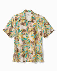 Big &amp; Tall Fuego Tropics Silk Camp Shirt - Coconut