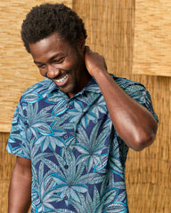 Big &amp; Tall Bahama Coast Luau Blooms IslandZone Shirt - Insignia Blue