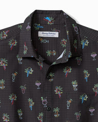 Big &amp; Tall Bahama Coast Neon Sips IslandZone Shirt - Matte Black