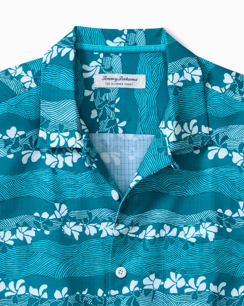 Big &amp; Tall Bahama Coast Lei O' Waves IslandZone Shirt - Sea Jade