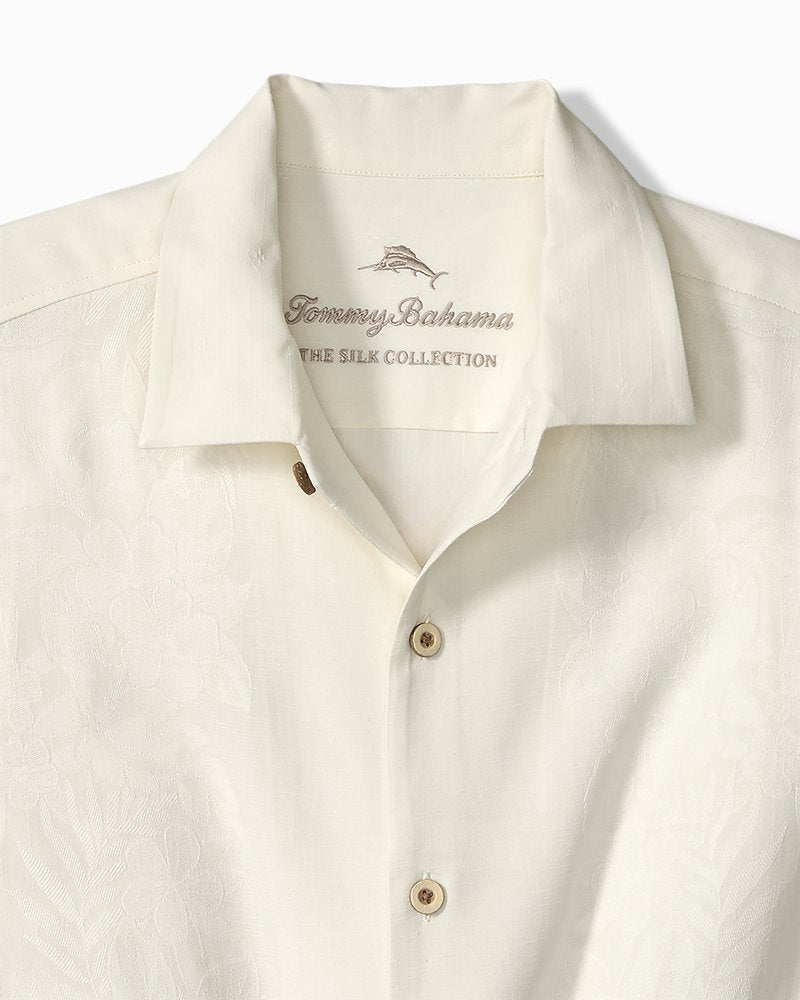Big &amp; Tall Kona Luxe Border Silk Camp Shirt - Continental