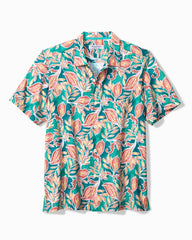 Big &amp; Tall Bahama Coast Wild Vines IslandZone Shirt - Largo Teal