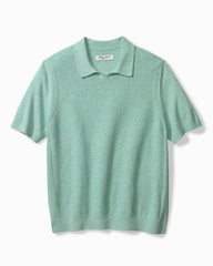 Big &amp; Tall Capri Cove IslandZone® Sweater Polo - Aquifer Heather