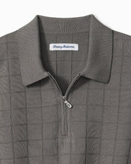 Big &amp; Tall Coolside Quarter-Zip IslandZone Polo - Spa Stone