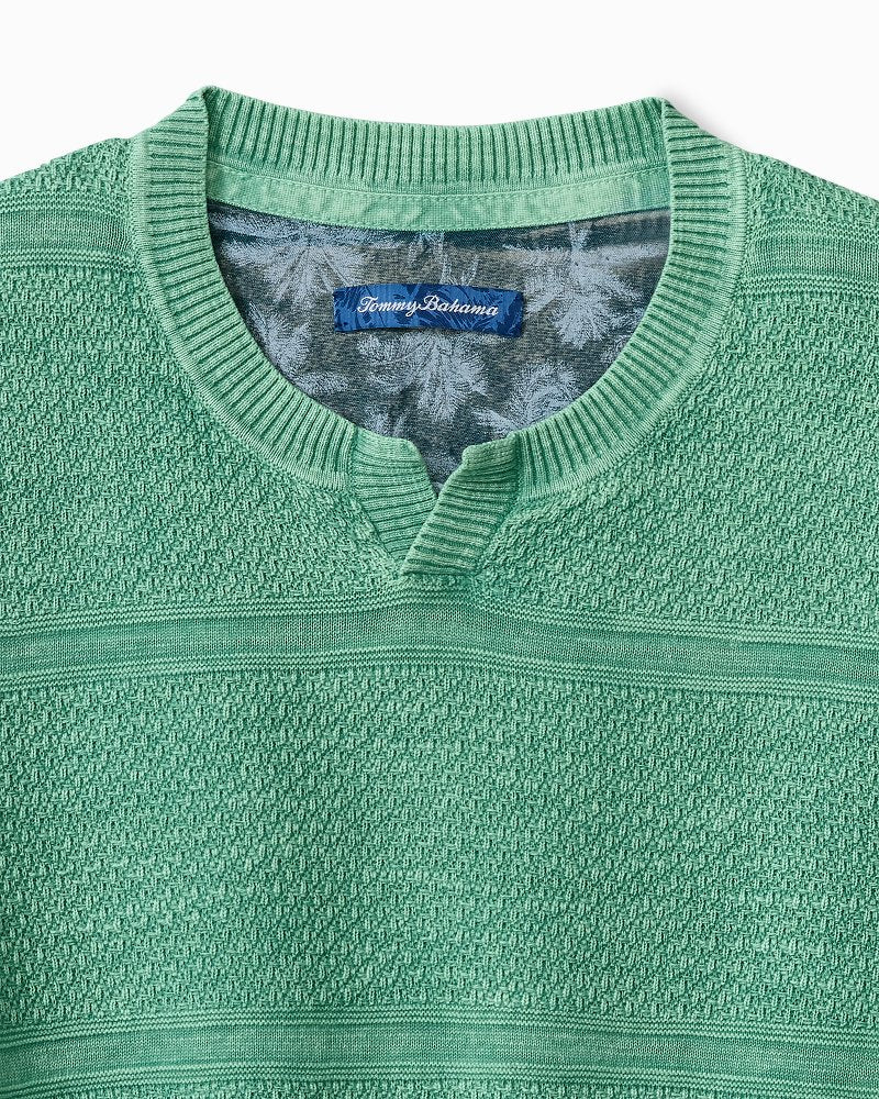 Big &amp; Tall Saltwater Textured Abaco Sweater - Azure Water