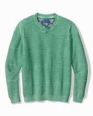 Big &amp; Tall Saltwater Textured Abaco Sweater - Azure Water