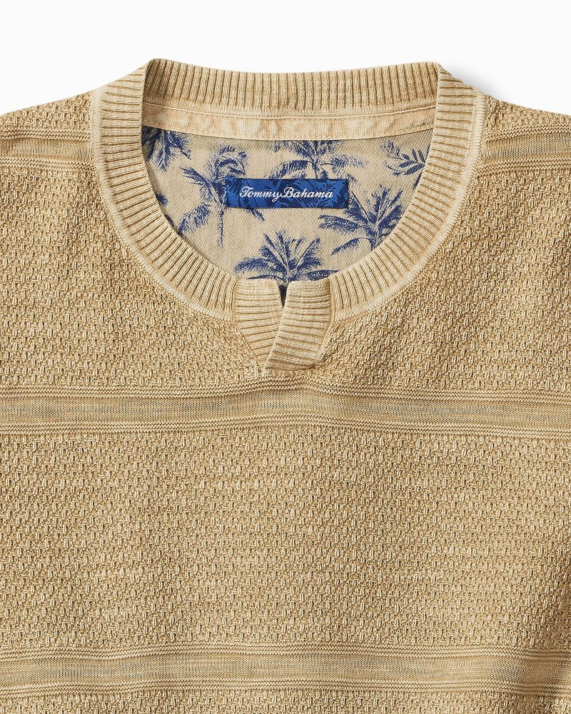 Big &amp; Tall Saltwater Textured Abaco Sweater - Nomad Khaki