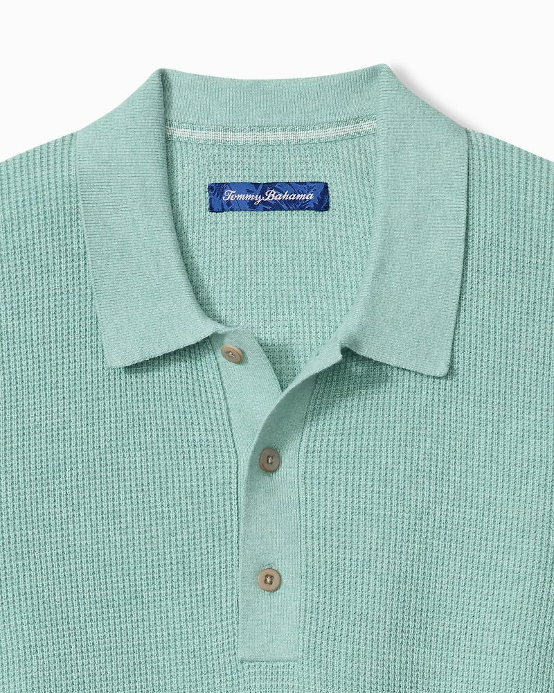 Big &amp; Tall Playa Blanca Sweater Polo - Breeze