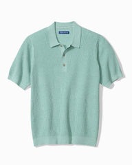 Big &amp; Tall Playa Blanca Sweater Polo - Breeze